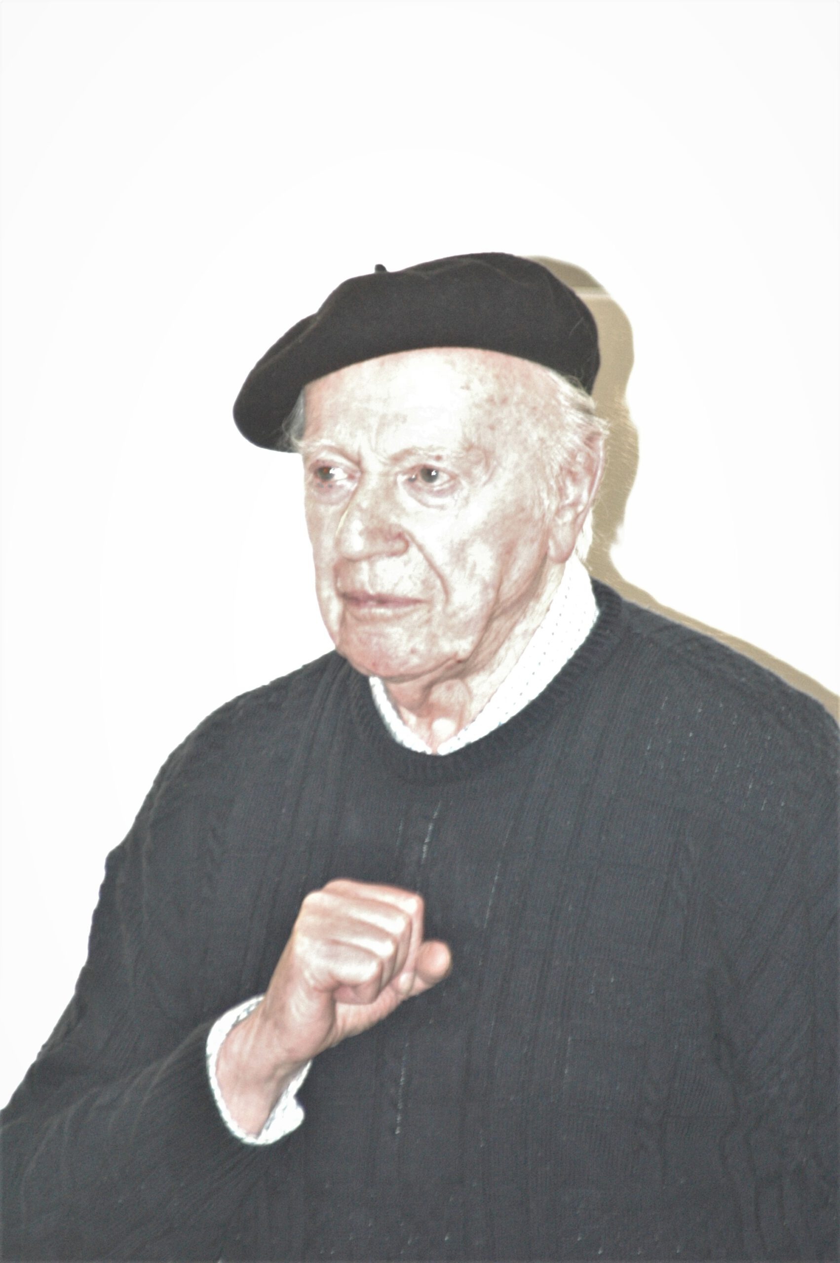 2006: Porträt von Egon Altdorf entstanden bei der Feier anlässlich des 40. Jahrestags der Einweihung der Synagoge. Fotograf: Igor Eisenschtat. Sammlung Jüdische Gemeinde Wiesbaden